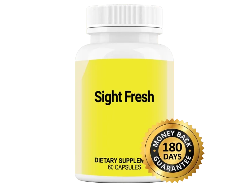 Sight Fresh bottle centered in ingredient circle